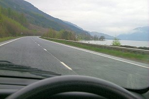 Picture of the road along Loch Lomond