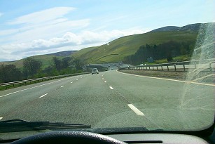 Picture of the M74 in southern Scotland