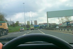 Picture of the M8 through Glasgow, eastbound