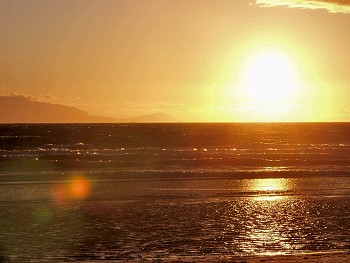 Picture of the sunset over Arran