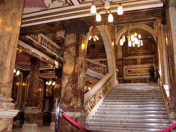 Picture of the marble stairwell