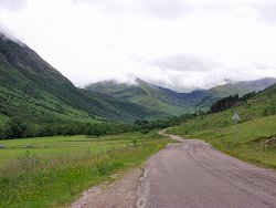 Picture of the road into Glen Nevis